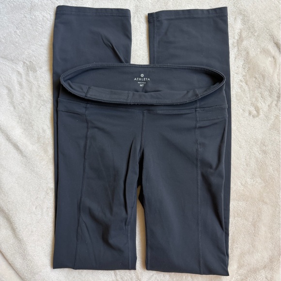 Athleta Flared Dark Grey Leggings - Picture 3 of 7